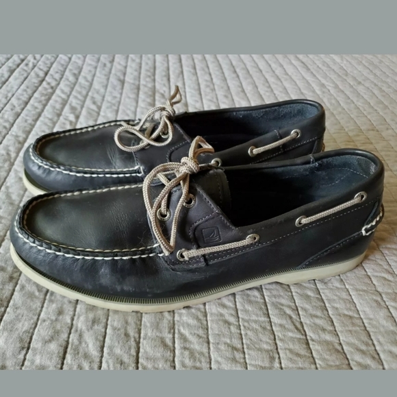 Sperry Top-Sider Leeward 2-Eye Navy Shoe MSRP $95 - Picture 5 of 10